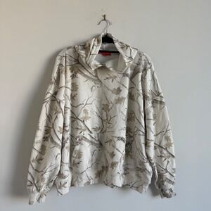 Social Scene Slouchy Fit White Camo Hoodie Size XL